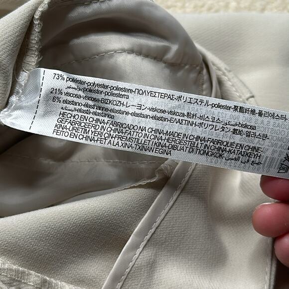 Zara: Cream Straight Leg Dress Pants - Picture 4 of 4